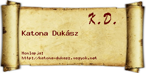 Katona Dukász névjegykártya